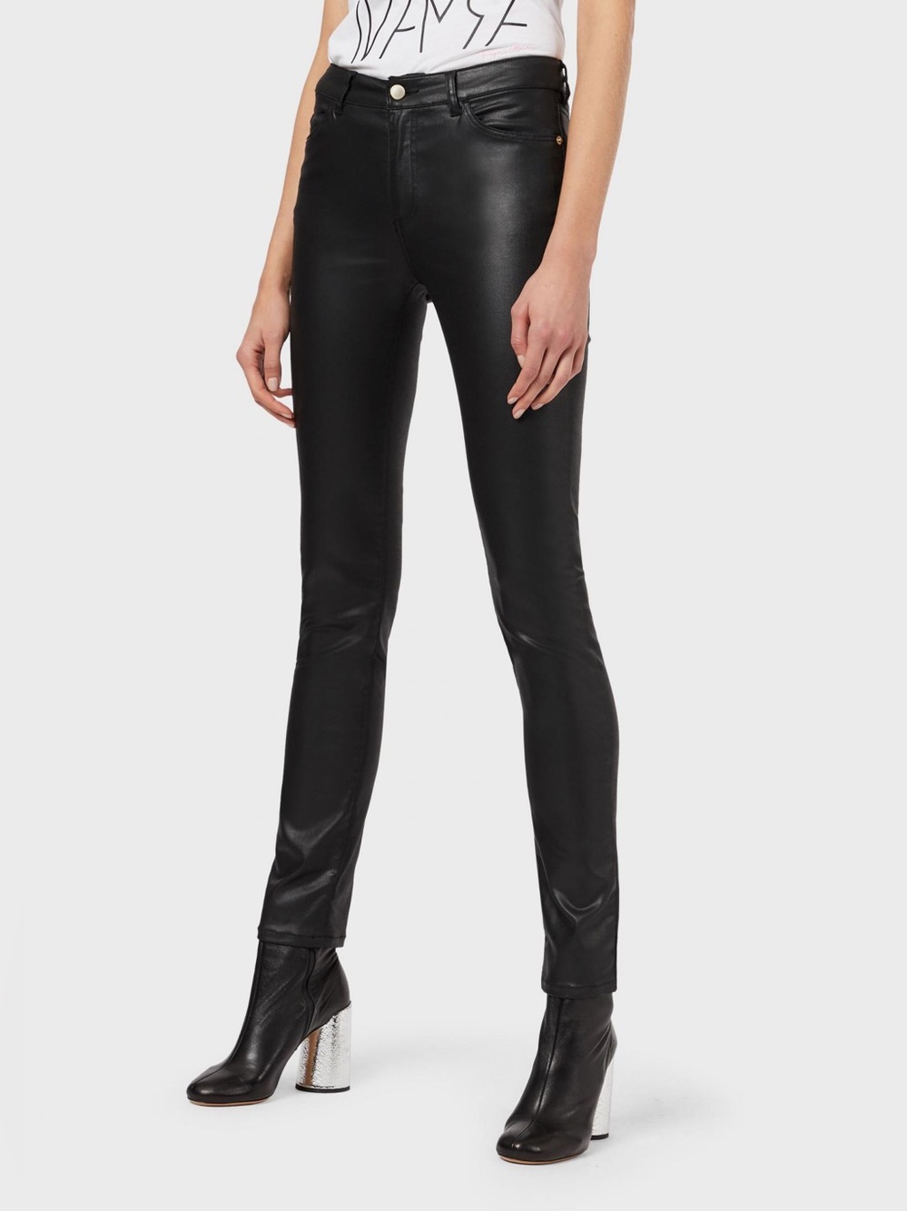 Emporio Armani Super Skinny J18 Coated Trousers